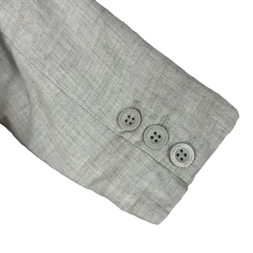 Baby Gap Newborn Gray Quilted Blazer Jacket 6-12 Months Preppy Staple Event